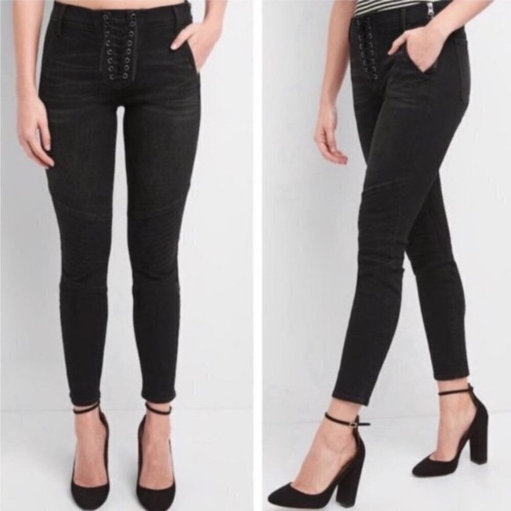 Gap True Skinny Ankle Jeans - Lace Up